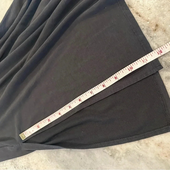 Lulus Black Midi Casual Modal Blend Dress Sleeveless Shoulder Ties Size Small - Picture 9 of 9